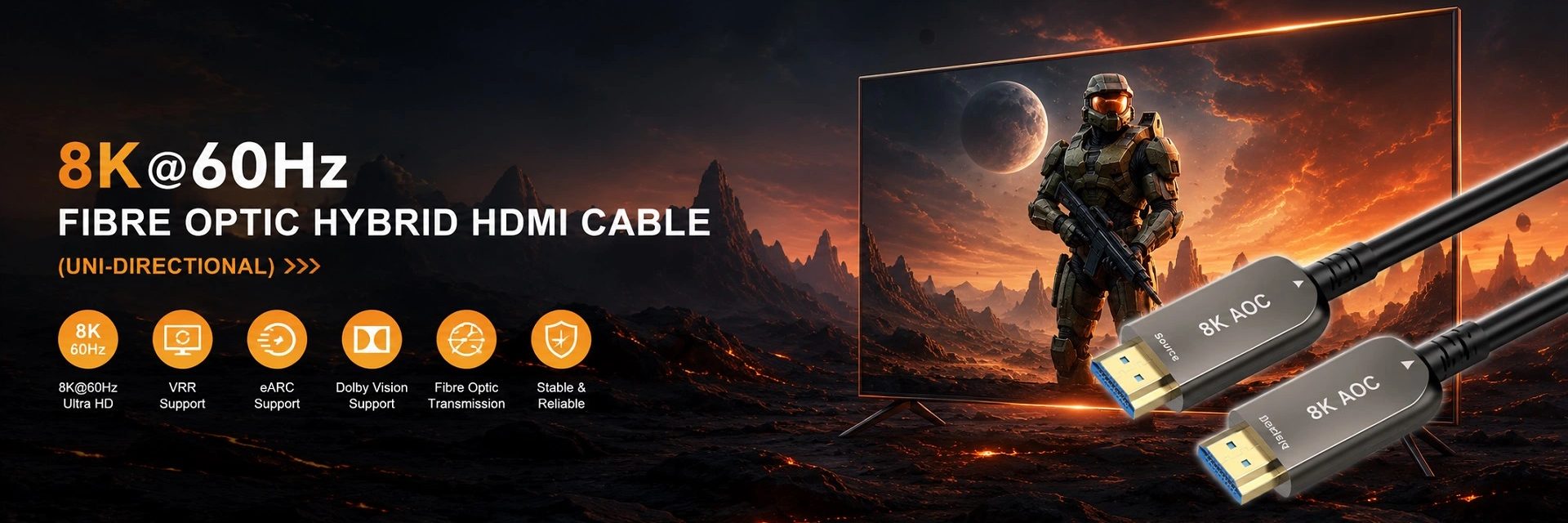 8K HDMI fiber extender range