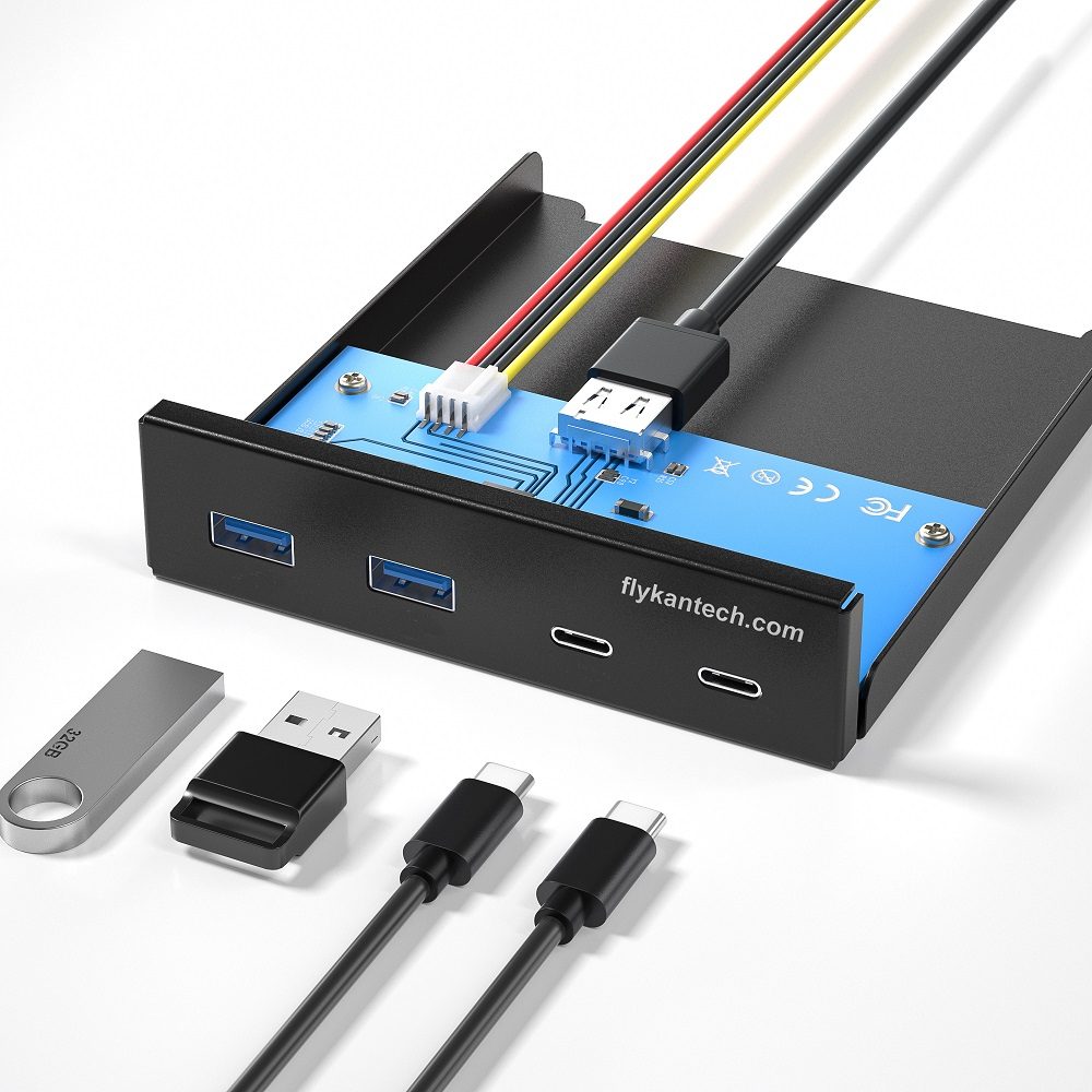 USB35-2A2C-10G | 3.5" Front Panel USB 10Gbps 4-Port Hub